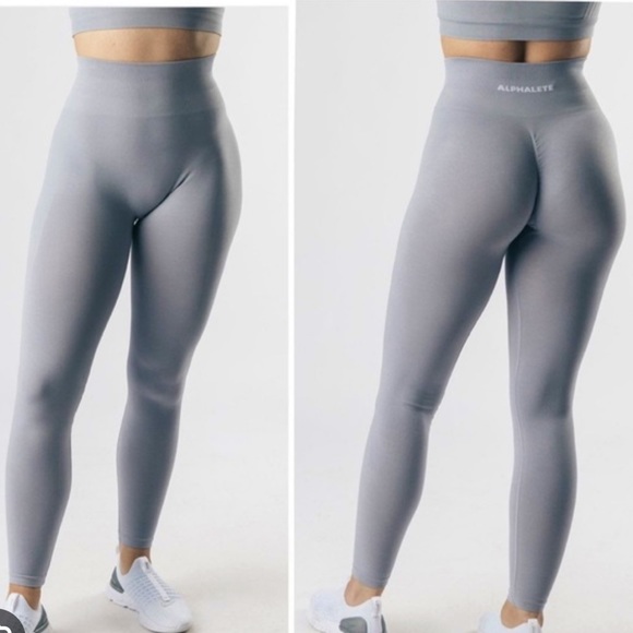 Alphalete Pants - Alphalete Amplify Leggings- “Cloud Grey”